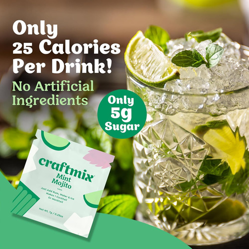 Mezcla Para Preparar Mojito De Menta, Para 12 Cócteles, Mezc
