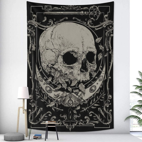 Tapiz Calavera Para Colgar Pared Dormitorio Estetica 40 X