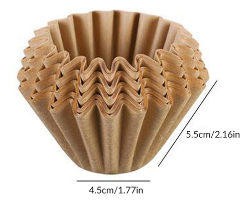 50 Piezas De Filtros De Café Con Forma De Cesta De Papel Par