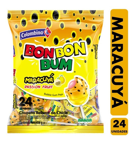 Coyac Bon Bon Bum Sabor Maracuyá - (bolsa Con 24 Unidades).