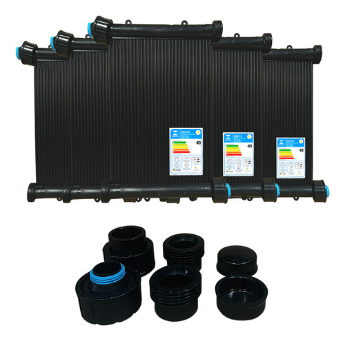Kit Aquecedor Solar Piscina 6 Placas 3 Metros Ts-solar Rosca