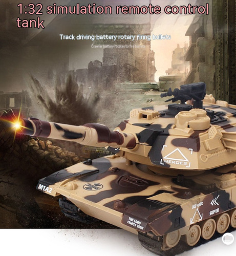 1:32 Tanque Rc Militar Estados Unidos M1a2.