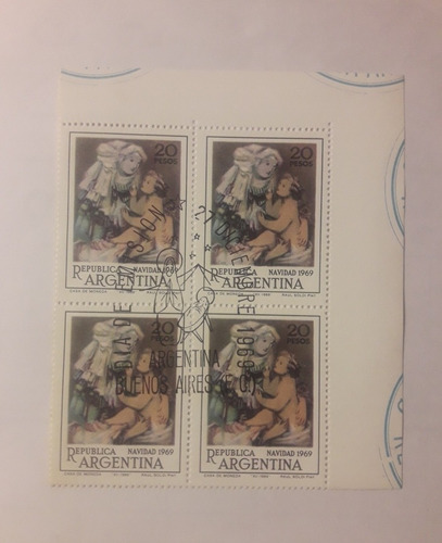 Argentina, 1969, Navidad, 1° Día De Emisión