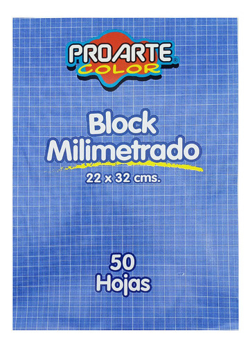 Block Papel Milimetrado 50 Hojas Proarte 22x 32cms.