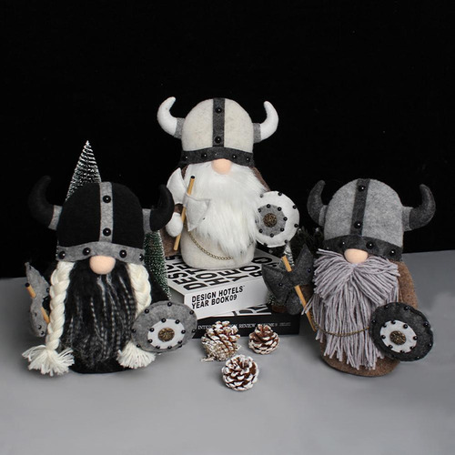 Muñeco De Peluche Gnomo Sin Rostro, Caballero, Enano, Viking
