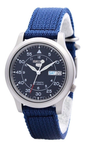 Reloj Seiko 5 Azul Correa Nylon Snk807k2