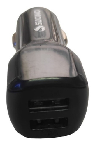 Imagen 1 de 6 de Cargador Auto 2 Puertos Usb Ideal Para Celulares Mp3 Y Mas