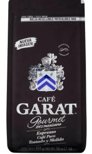 Café Molido Garat Espresso Gourmet 454 G  (1 Bolsa)