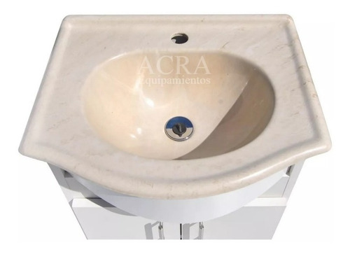 Muebles De Baño + Bacha / Pileta Veteada De Mármol Cultivado