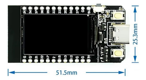 Tarjeta Esp32 Ch9102f 16mb Con Pantalla Lcd 1.14 Tipo C