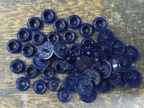 20 Broches Presion Plastico * 15 Mm * Azul Navy * Condal