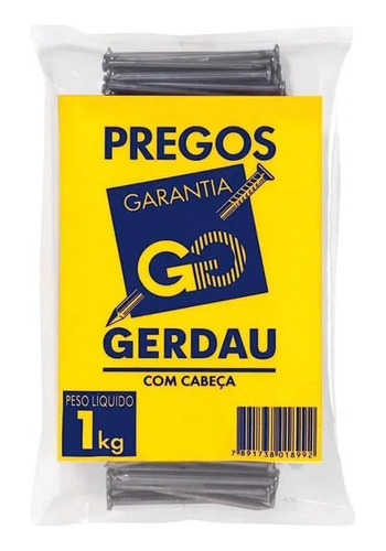 Caixa De Prego 25x72 - Caixa Com 20kg Gerdau