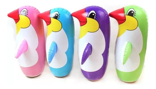 Pack 2x Mono Porfiado Inflable Grande 91cms Boxeo Pingüino
