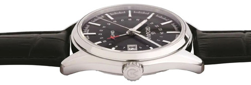 Reloj Grovana St. Andrews Gmt 1547.1537 Zafiro Sumergible Negro Plateado Negro