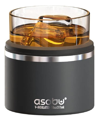 Vaso De Whisky Asobu Con Funda Aislada De Acero Inoxidable, 