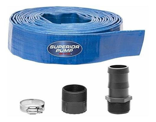Superior Pump 99621 Lay-flat Discharge Hose Kit, 1-1-2-inch 