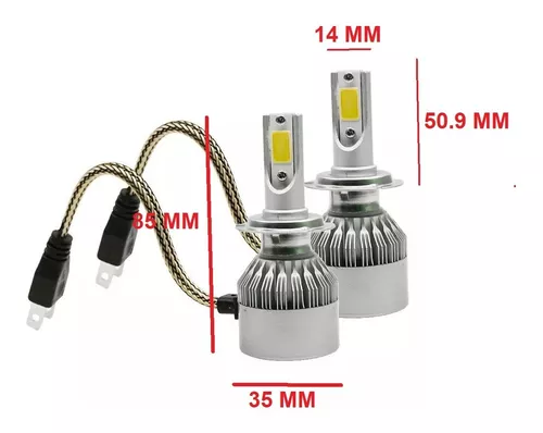 Kit Lampara Cree Led C6 H7 Con Cooler Par 6000k Luz Blanca