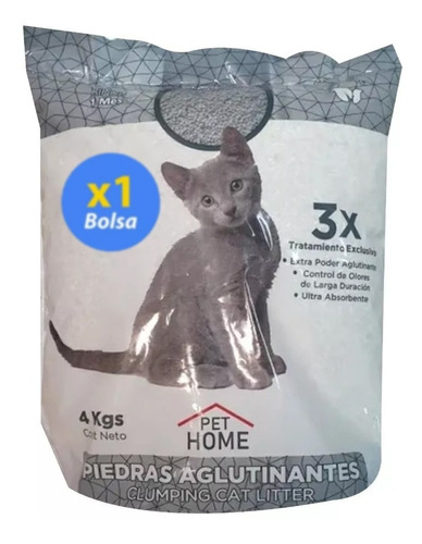 Piedritas Sanitarias Aglomerantes Litera Gatos Pethome 4kg 