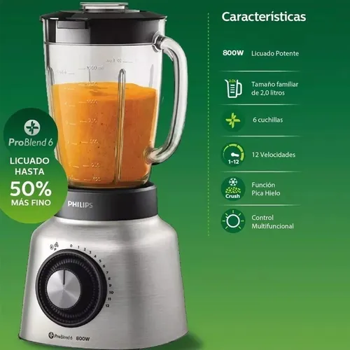 Licuadora philips de vidrio hotsell