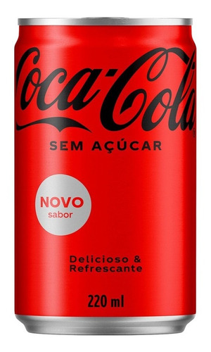 Refrigerante Coca Cola Zero Lata 220ml Kit Com 12 Unidades