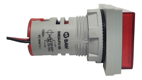 Imagen 3 de 7 de Mini Voltímetro Amperimetro Hz Digital Cuadrado Baw