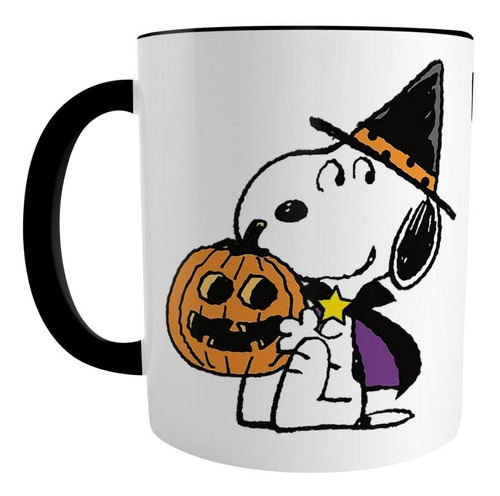 Taza Snoopy Halloween Brujo 
