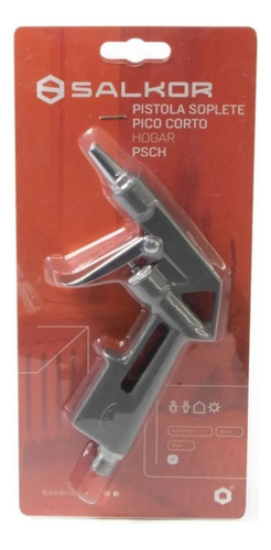 Pistola Soplete Pico Corto Rosca 1/4 Salkor Para Compresor