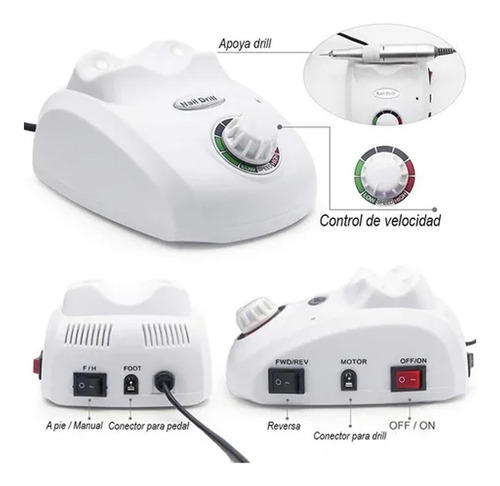 Imagen 5 de 9 de Torno Eléctrico Para Uñas 35.000 Rpm Profesional Duga D5020