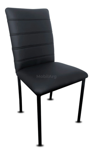 Imagen 1 de 6 de Silla Vestida Comedor Cocina Estructura De Acero Negra