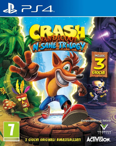 Crash Bandicoot N´sane Trilogy - Ps4 - Juego Fisico - Mg