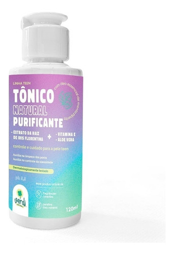 Tônico Facial Vegano Para Pele Com Acne Verdi Natural ®