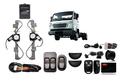Kit Vidro Eletrico Caminhão Vw Worker 8.120 + Sistec 12v