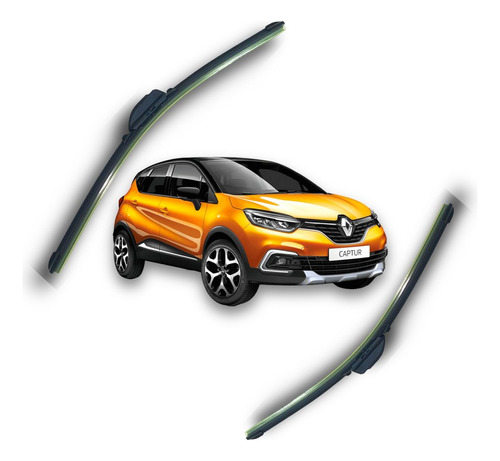 Kit 2 Escobillas Delanteras Flex Renault Captur 2017 A 2023