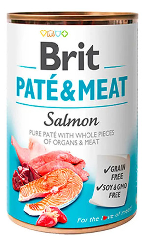 Lata Brit Salmon Pate And Meat 400 Gr