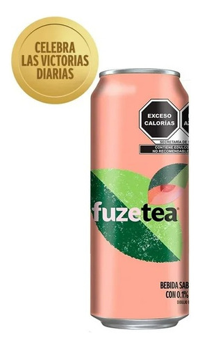 3 Pza Té Negro Fuze Tea En Lata Sabor Durazno 453 Ml