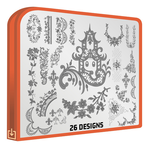 Monodream Set Set De 26 Diseños Bordadoras Bordar Ropa