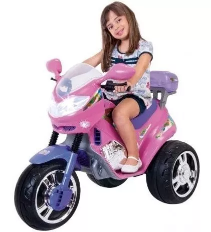 Mini Moto Elétrica Infantil Triciclo Motoca Criança 6v Rosa - Unitoys - Moto  Elétrica Infantil - Magazine Luiza