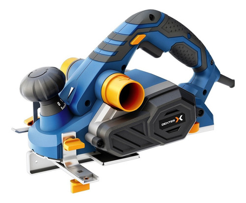 Plaina Elétrica Profissional - 800w - 220v - Dexter Cor Azul e Laranja