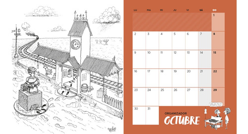 Imagen 7 de 8 de Agenda Quino 2023 Encuadernada Azul