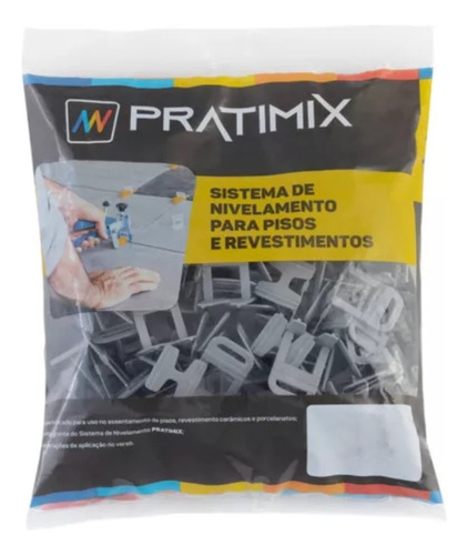 Kit C/100 Clip Nivelador De Pisos 1,5mm Pratimix