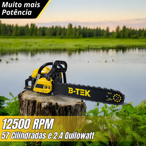 Motosserra A Gasolina 57cc 2.4kw E Maleta Com 46 Ferramentas