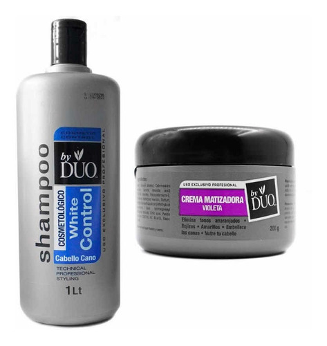 Matizador Capilar Violeta Azul Dúo Shampoo 1l + Crema 200g