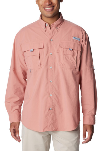 Camisa Bahama Ii L/s Shirt Rosa 1011621-7v7