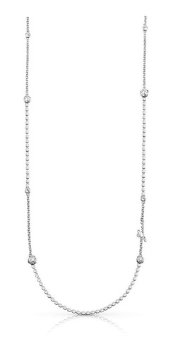 Collar Guess Mujer Plateado N 31 Long Multi Crystal Ubn84077
