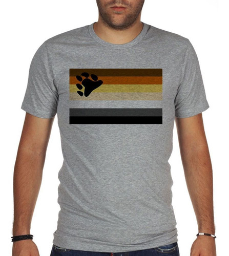 Remera De Hombre Bandera Oso Gay Colores Garra