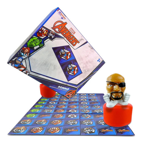 Boneco Mashems Nick Fury Vingadores + Dominó Cartonado