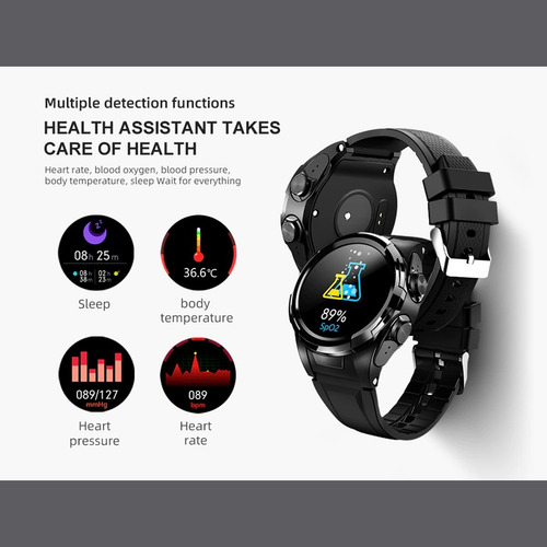 Imagen 10 de 10 de Smartwatch Reloj Inteligente S201 Con Audifonos 5.0 Fralugio