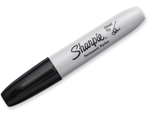 Marcador Sharpie Chisel Color Negro Caja Con 12pzas