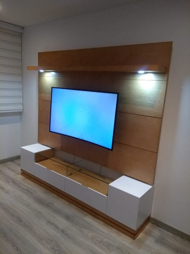 Mueble Tv Con Panel Oculta Cable Ref: Livo 4.0 Lacado