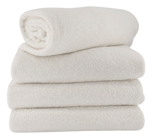 Toalla De Baño Completo 100% Algodón 80x145 Cm Extra Grande Color Blanco Lisa